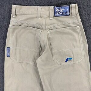 Vintage Kik Girl Pants Womens size 27 Khaki‎ Wide Leg Baggy Skater Y2K 2000s